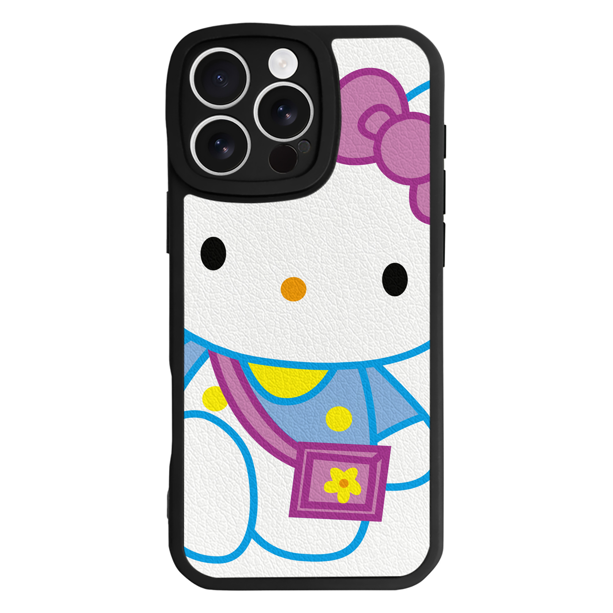 （画像用） Hello Kitty ハローキティ 【iPhone 16シリーズ対応】シリコンスマホケース（レザー調） 材質：シリコン